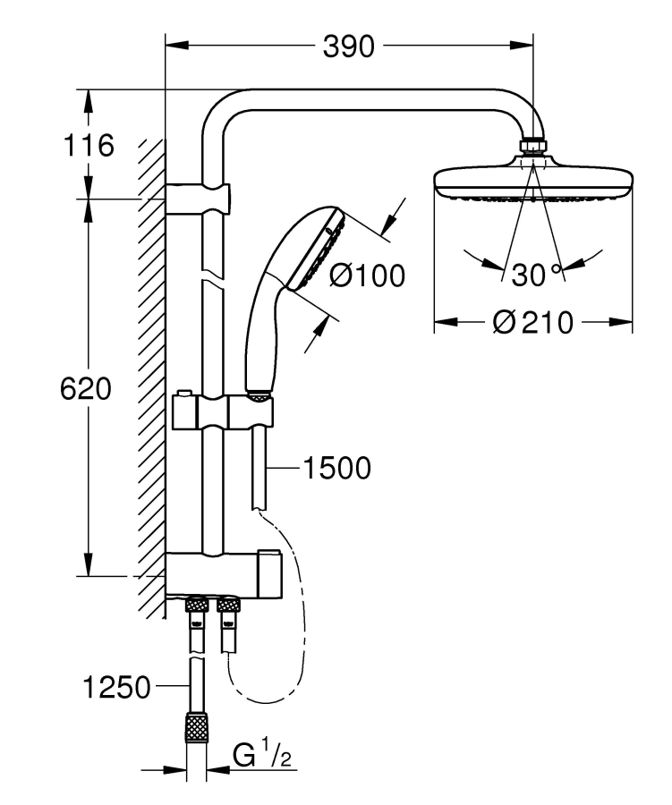 Grohe Flex душевая система 26381001