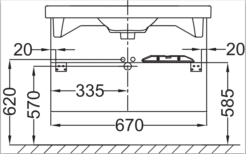 Jacob Delafon Odeon Up 70 тумба EB860-N18 с раковиной E4732-00 подвесная