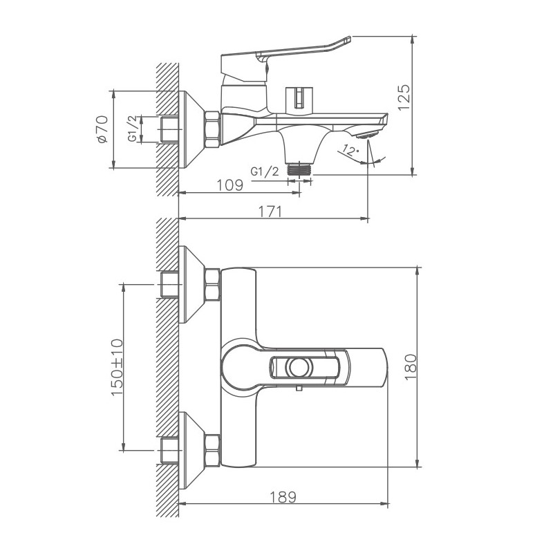 Haiba смеситель для ванны HB60556