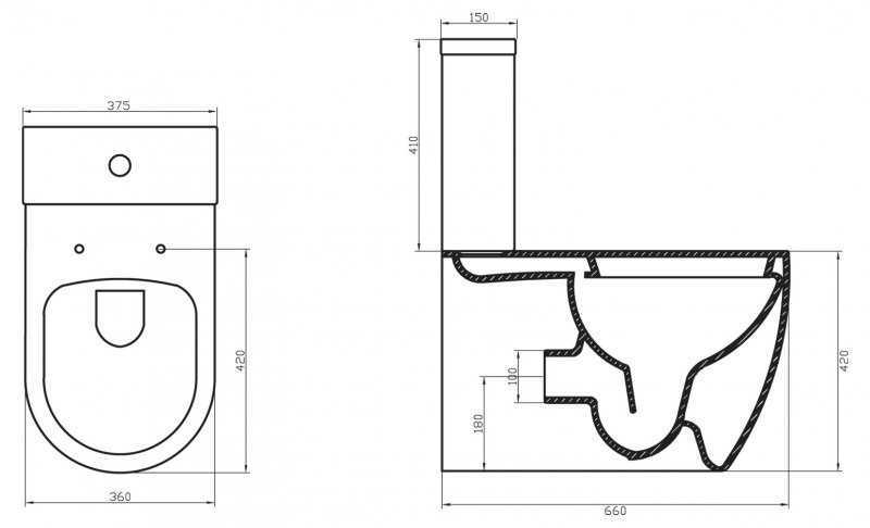 BelBagno MARINO BB105CPR + BB105T унитаз напольный