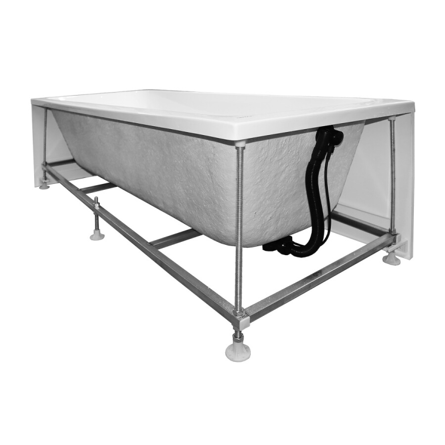 Ванна акриловая Azario Claris AZ1004 170х70 пристенная, прямоугольная, в комплекте с сифоном