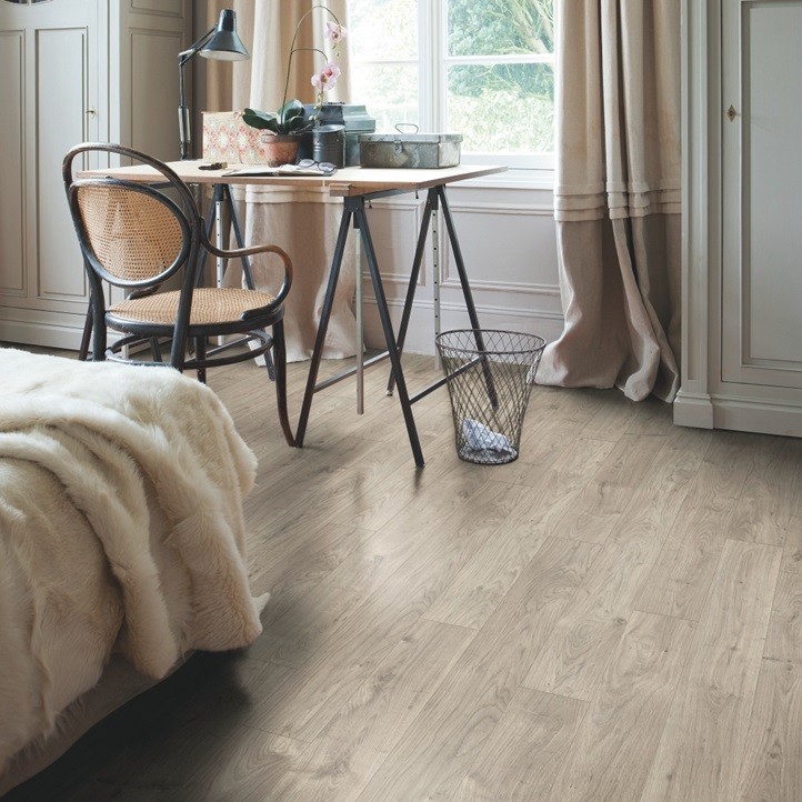 Ламинат Quick-Step Rustic 32 класс Дуб серый теплый рустикальный RIC3454