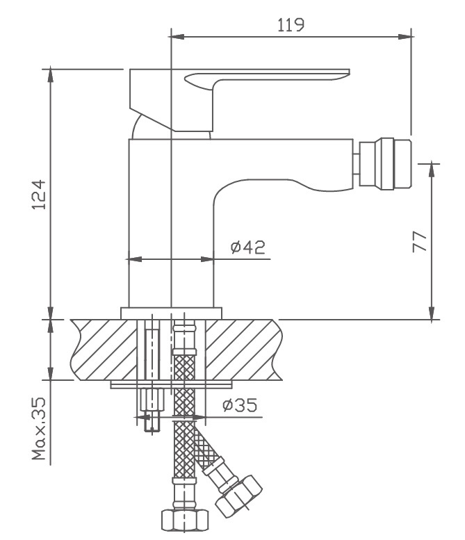 Haiba смеситель для биде HB50505