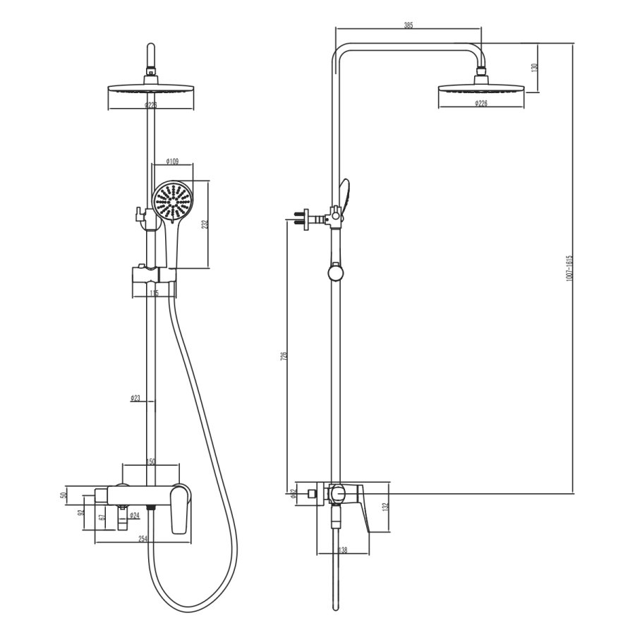 Lemark Bronx смеситель для ванны и душа LM3762GM