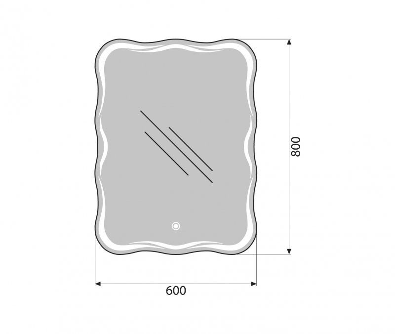 Зеркальное полотно BelBagno 60*80 SPC-OND-600-800-LED-TCH