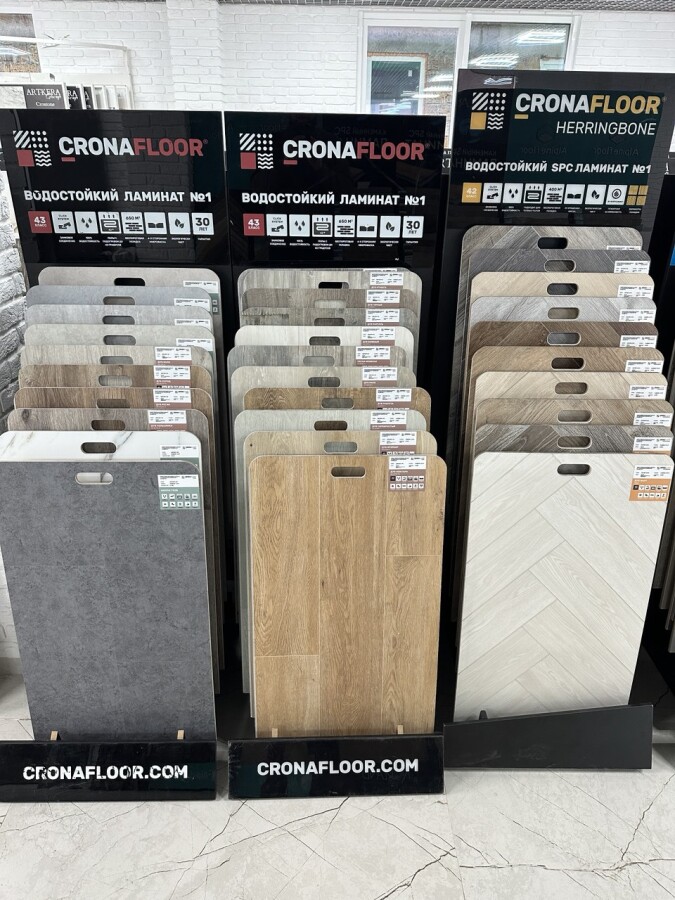 Водостойкий SPC ламинат CronaFloor STONE Гохара 600x300x4.0 мм