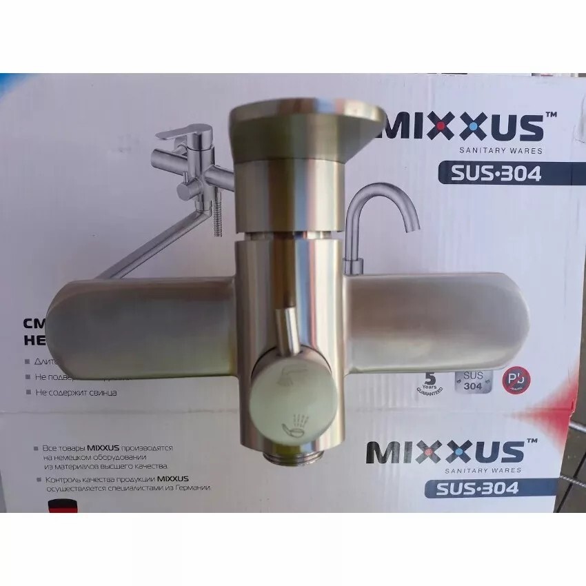 Смеситель для ванны Mixxus Ava 006 Euro Нержавеющая сталь CR0639