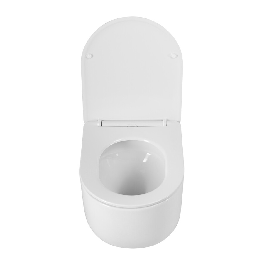 Унитаз подвесной безободковый с сиденьем со смывом TORNADO BelBagno SOFT-TOR BB084CH-TOR/SC