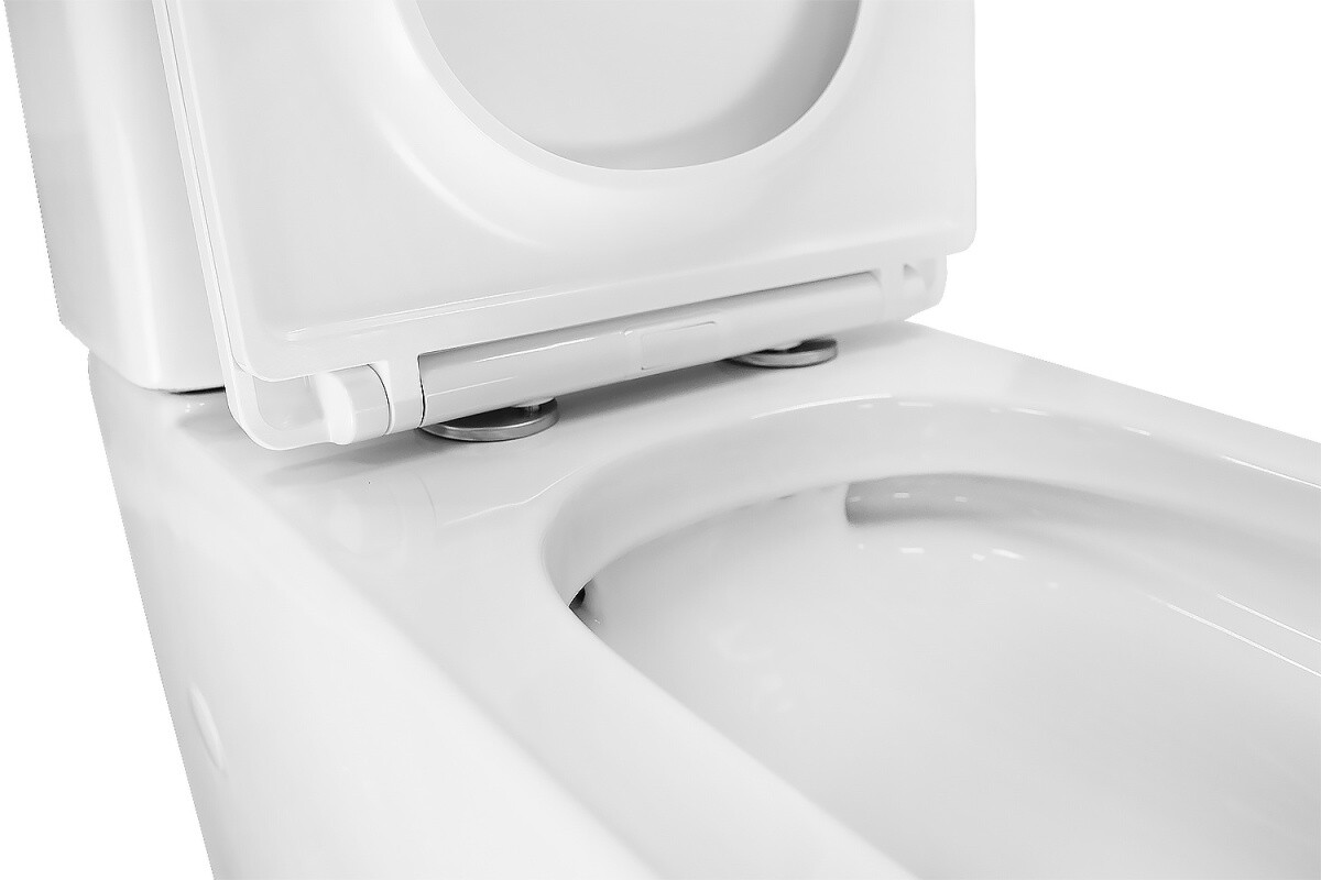 Унитаз-компакт Azario SAVIA 370х640х810 напольный, безободковый, система смыва Rimless, с быстросъемным сиденьем "Микролифт" AZ-8303D-s