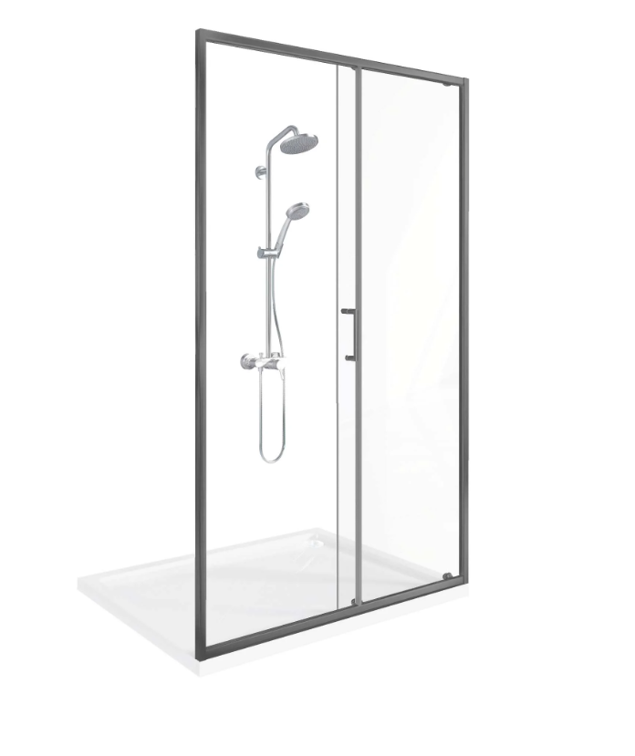 BAS Lite WTW-110-C-GM душевая дверь в нишу 1100х1900 Оружейная сталь ЛТ00040