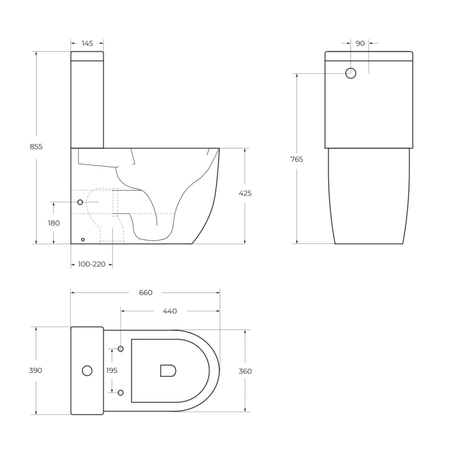 Унитаз-компакт безободковый BelBagno SFERA-R BB2141CPR/SC BB2141T