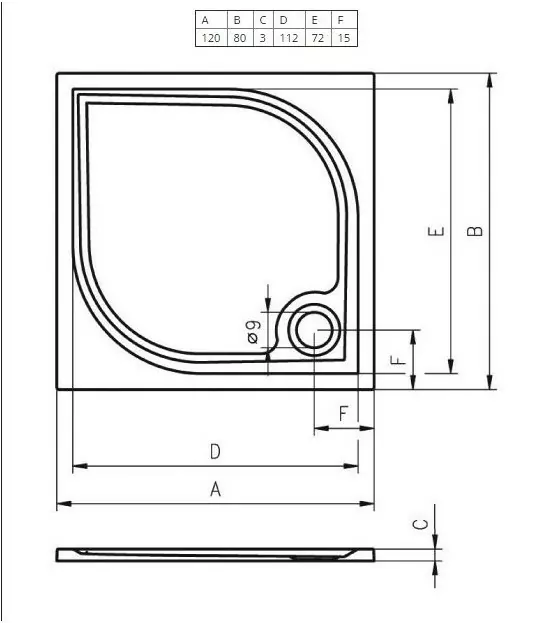 Riho Kolping DB33 душевой поддон из литьевого мрамора 120х80 DB3300500000000