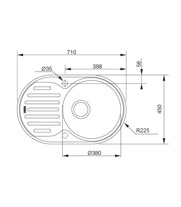 Franke Polar PXN 611-71 кухонная мойка нержавеющая сталь матовая 71 х 45 см