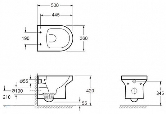 Jacob Delafon Elite E21742RU-00 унитаз подвесной c инсталляцией