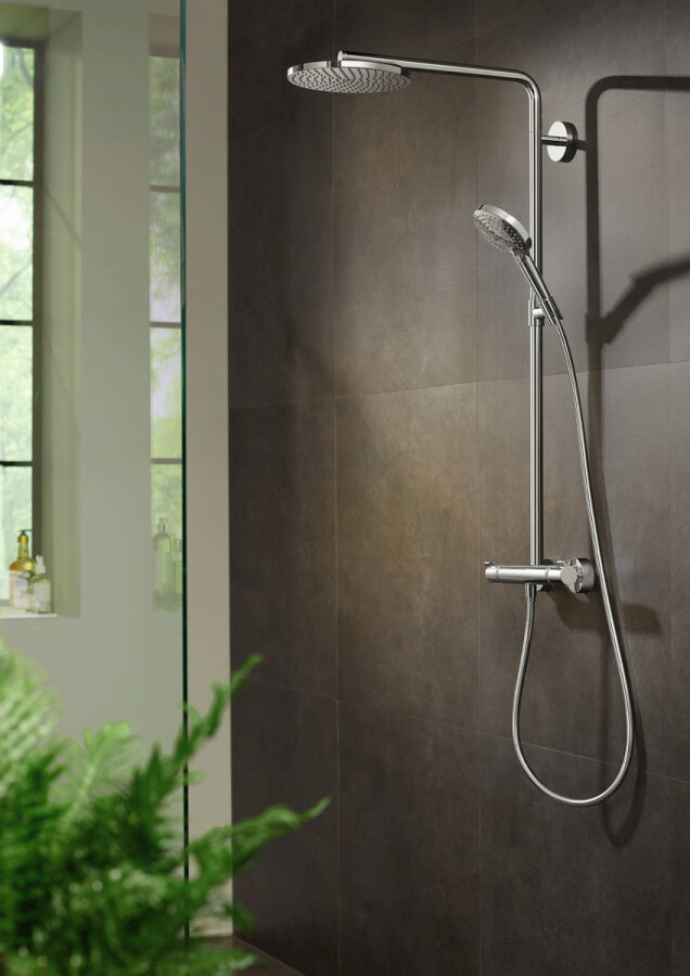 Hansgrohe Raindance Select S Showerpipe 240 1jet PowderRain Душевая система с термостатом бронза 2763314