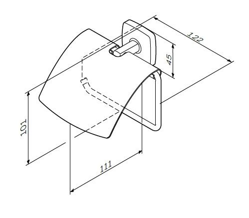 Am.Pm Gem A90341400 Держатель для туалетной бумаги с крышкой хром