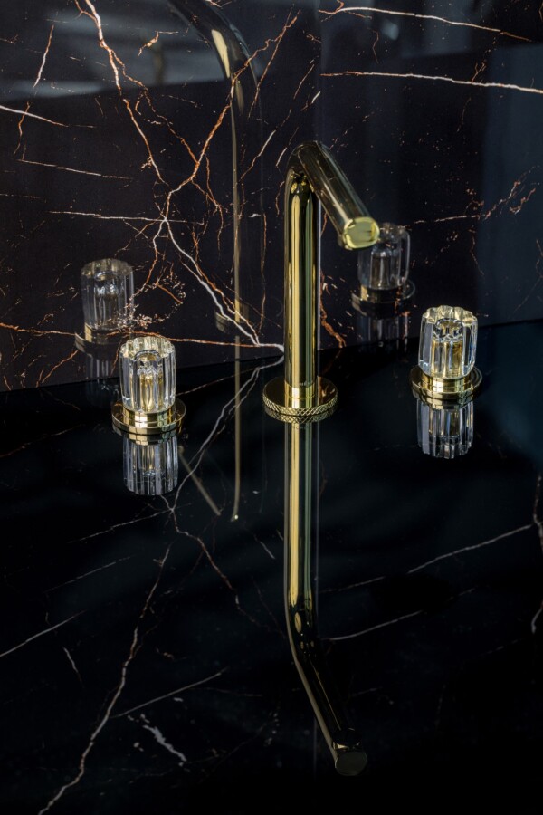 Смеситель для раковины на 3отв. Boheme Elegante Золото 152-G-EL