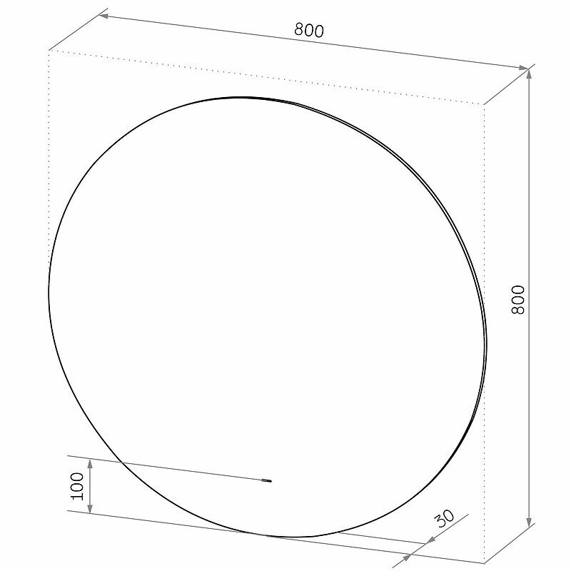 Зеркало Sintesi Deco 80 с LED-подсветкой D 800 SIN-SPEC-DECO-80