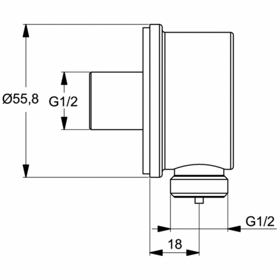 Ideal Standard подключение для душевого шланга BC808AA