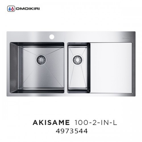 Omoikiri Akisame 100-2-IN-R 4973547 кухонная мойка нержавеющая сталь 100x51см