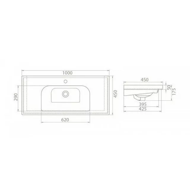 Opadiris CeraStyle FRAME 100 раковина мебельная