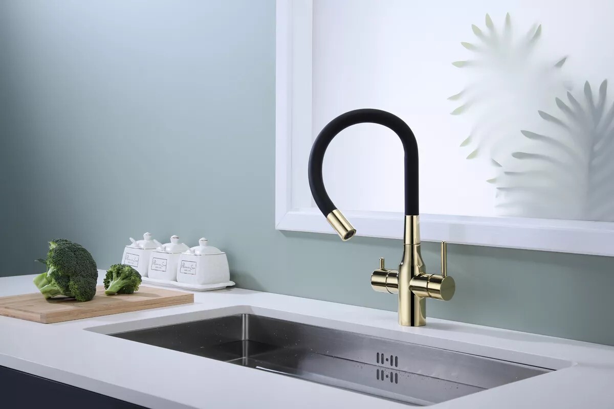 Смеситель для кухни под фильтр с гибким изливом Salix Sa213419-G