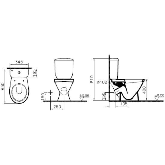 Vitra Norm Blanc 9837B099-7201 унитаз напольный