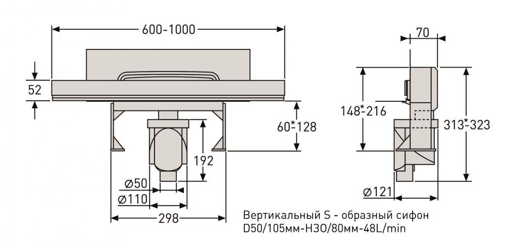 Berges Wasserhaus Wall 092057 Душевой лоток 1000 мм