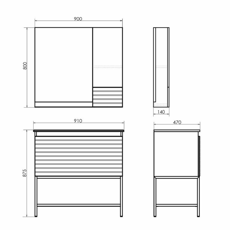 Тумба-умывальник Comforty Страсбург-90 дуб дымчатый с раковиной Comforty 90E 00-00006557CF