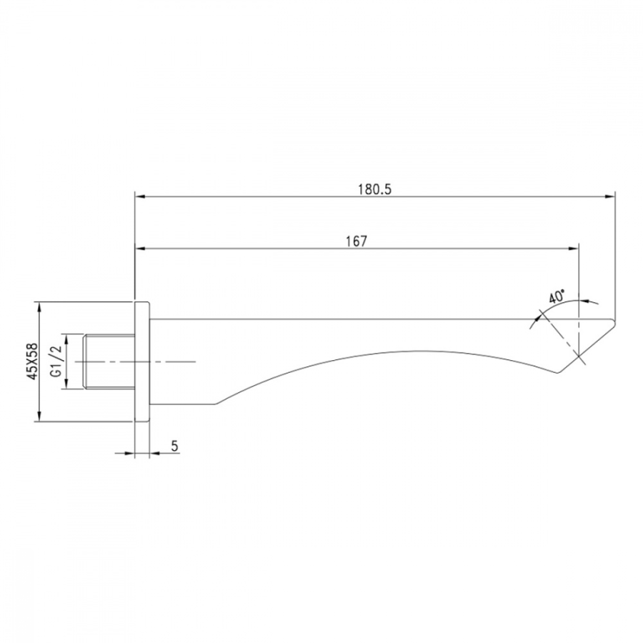 Lemark излив для ванны встраиваемый LM5881CW