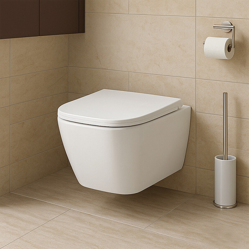 Унитаз подвесной Azario Каскад 525x345x360 безободковый, система смыва "Скрытое Торнадо", в комплекте с быстросъемным сиденьем микролифт AZ-2303-A