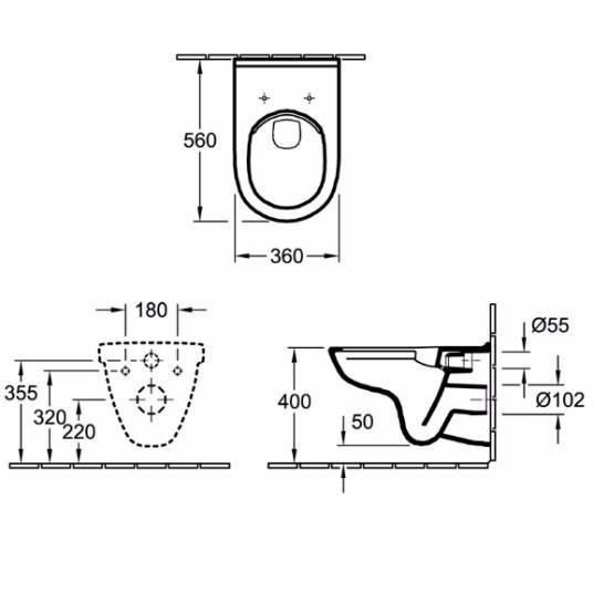 Villeroy&Boch O.Novo 5661T301 унитаз подвесной