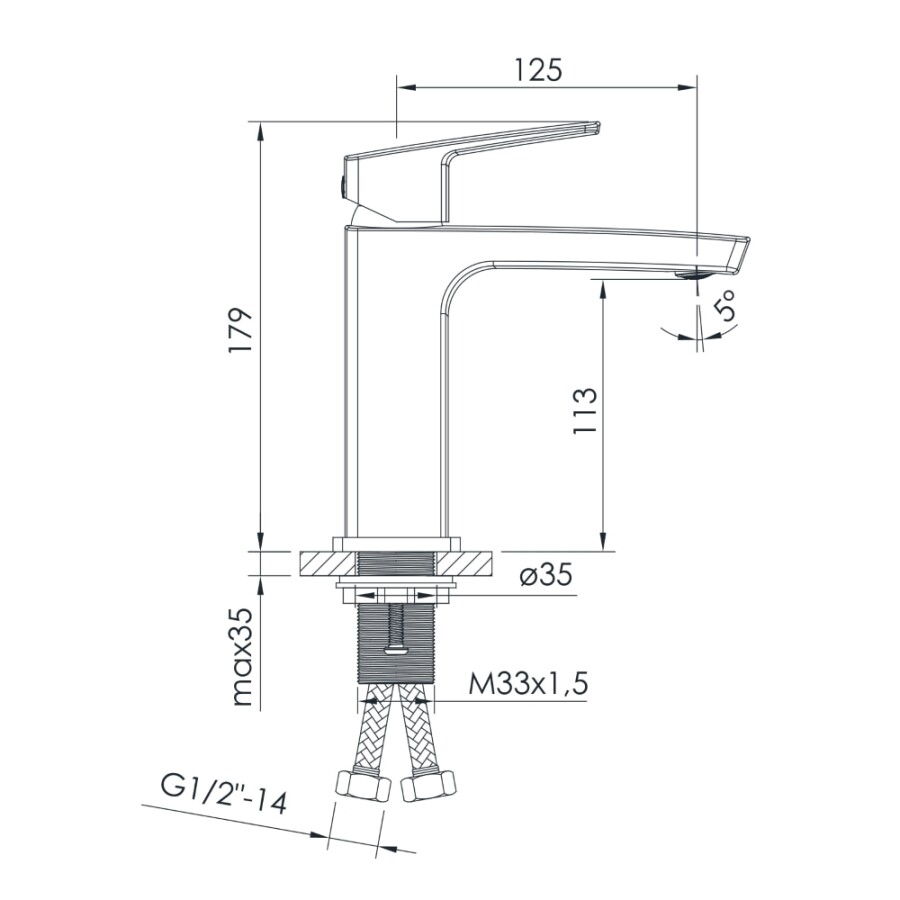 Imprese Grafiky ZMK061901010 смеситель для раковины 35 мм