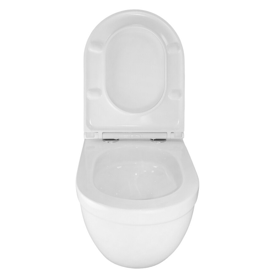 Унитаз подвесной Azario Fora 368х530х410 безободковый "Скрытое Торнадо" быстросъемное микролифт AZ-0017-UQ3