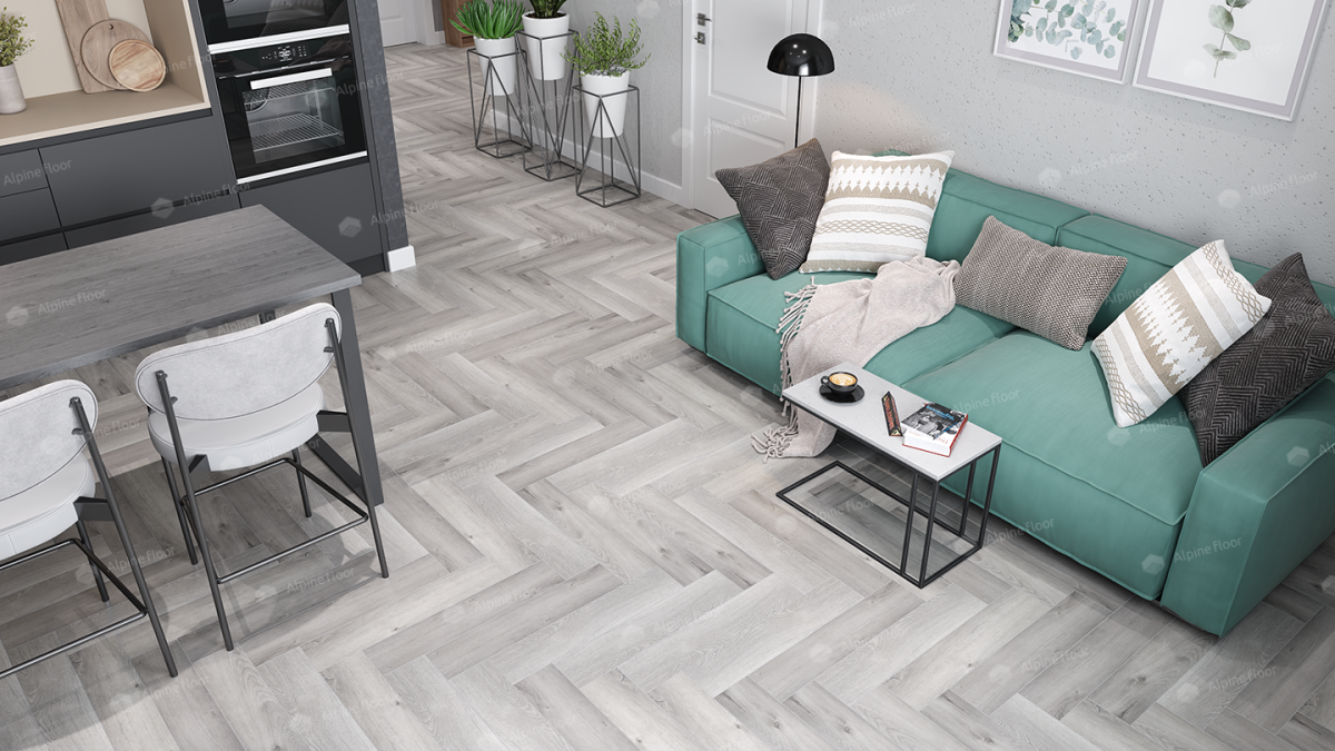 Alpine Floor Parquet Light SPC ламинат Дуб Лейтена ECO 13-18AB-R 600 х 125 х 4мм