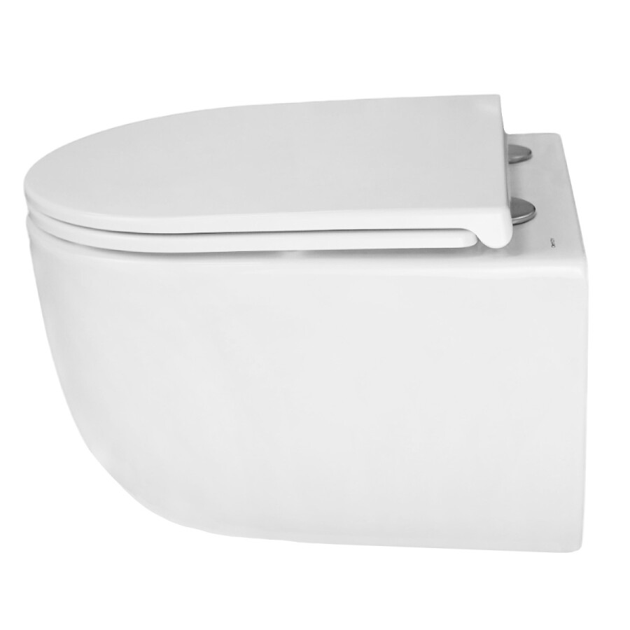 Унитаз подвесной Azario Serenata360х485х350 безободковый, система смыва "Скрытое Торнадо", с быстросъемным сиденьем "Микролифт" AZ-5101T-WHT