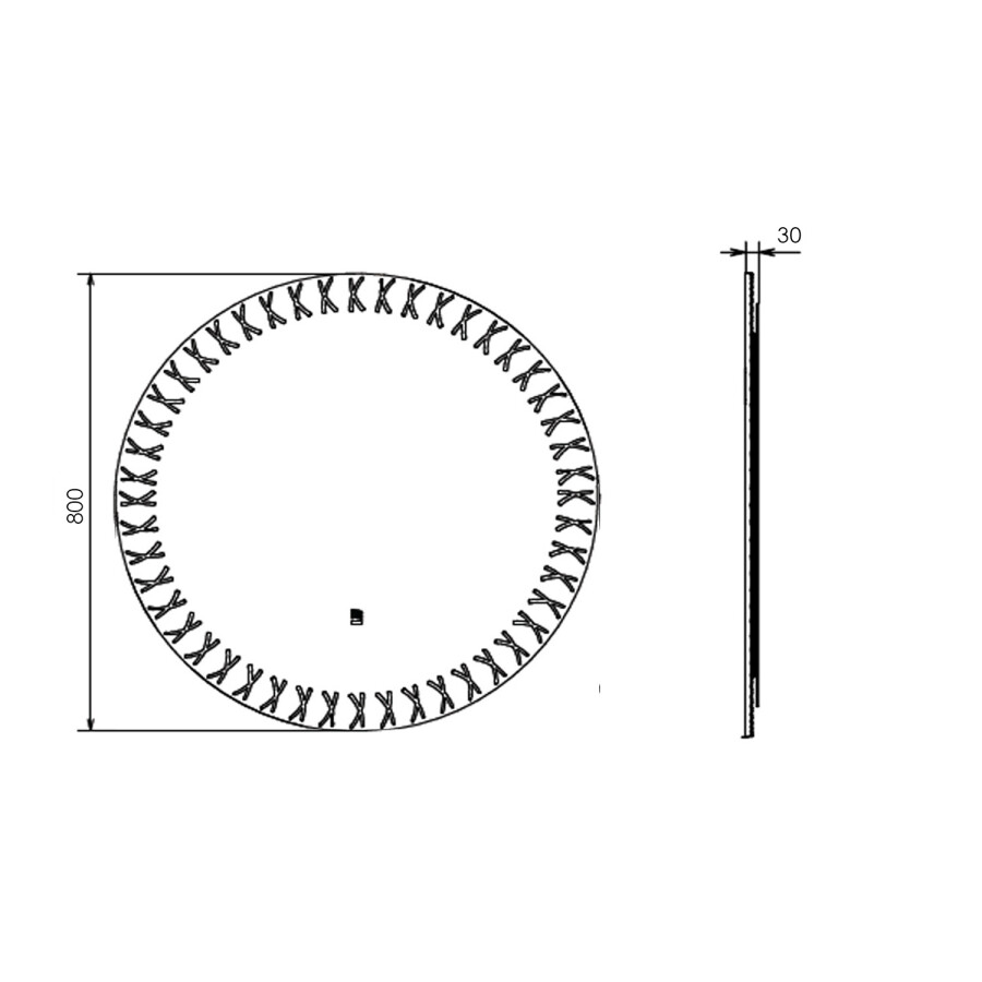 Зеркало для ванной Comforty Эониум-80 LED-подсветка, бесконтактный сенсор 00-00014163CF