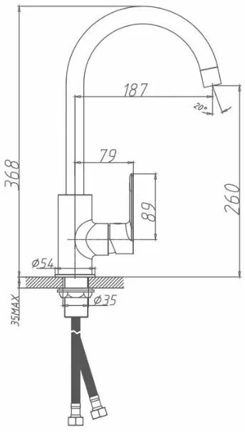 Haiba смеситель для кухни HB70505-3