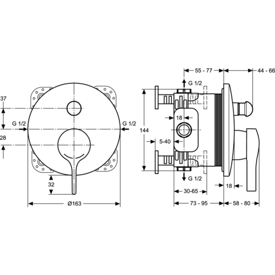 Ideal Standard Melange смеситель для душа A4720AA