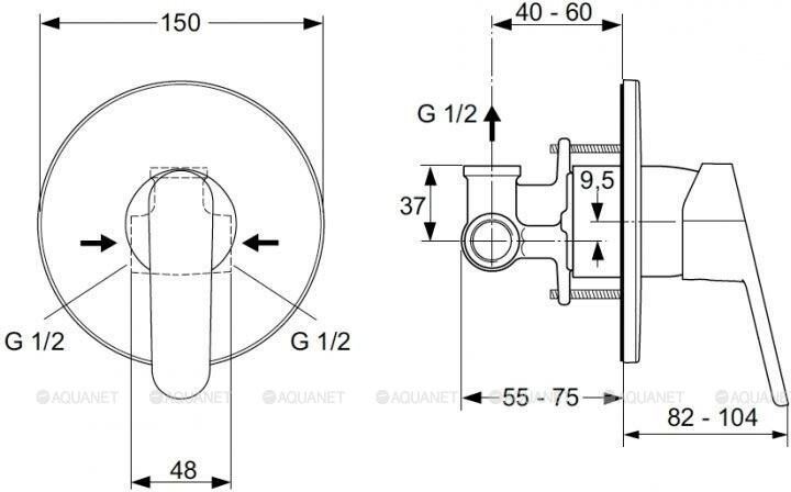 Ideal Standard B0040AA смеситель с гигиеническим душем