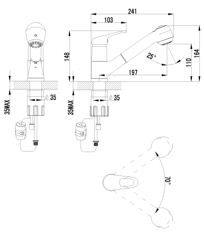 Lemark Omega смеситель для кухни LM3150C