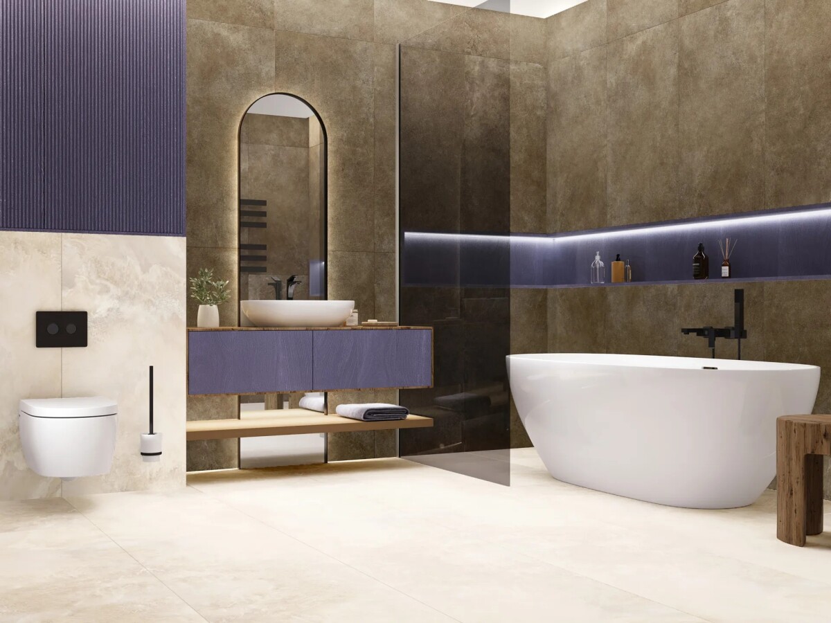 Керамогранит Artkera Group GP60120MIM08M Microcement Brown матовый 600 x 1200 x 10 мм.