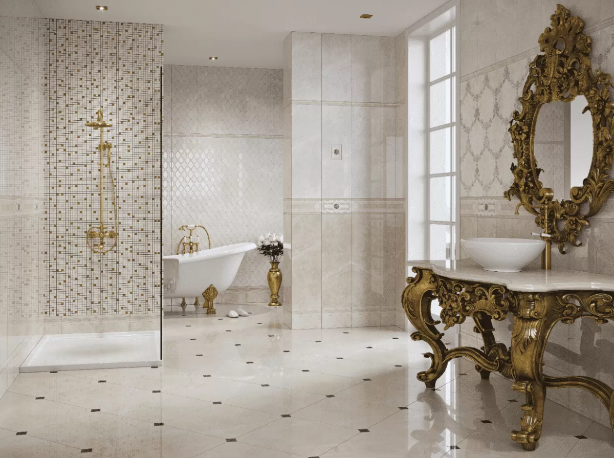 Плитка настенная 81 Бордюр Eurotile Diamonds 15x29,5