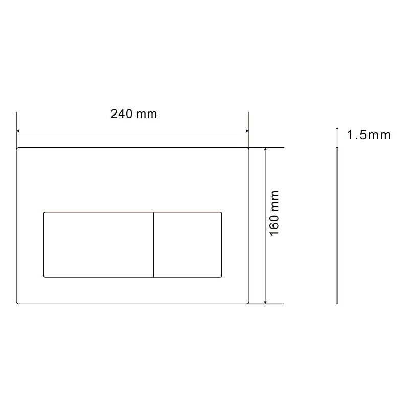 Кнопка смыва для инсталляции 240x160x1,5 Azario AZ-SS QV-BGL золото брашированное