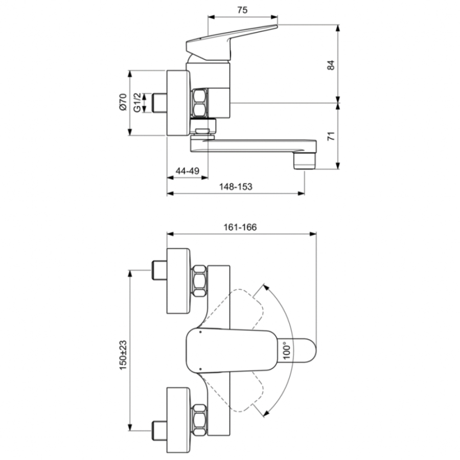 Ideal Standard Ceraplan смеситель для ванны BD241AA