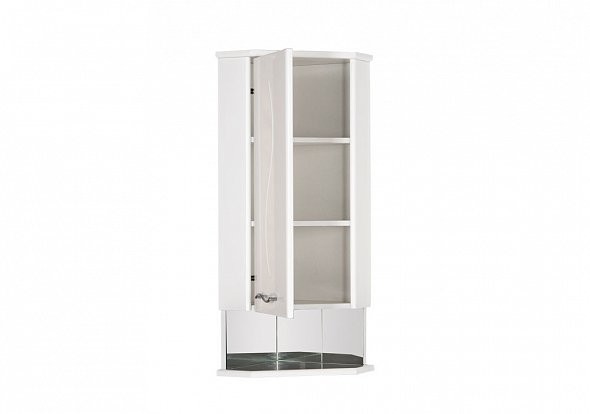 Aquanet Моника шкаф подвесной угловой левый цвет белый 35x100x35 см