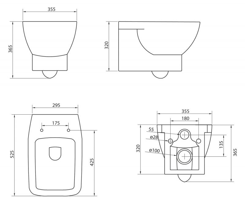 BelBagno LAGO BB128CH унитаз подвесной