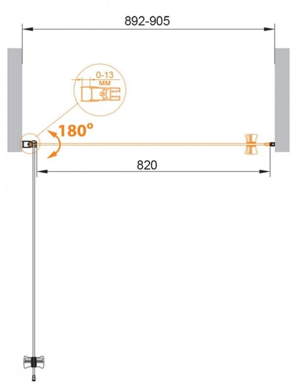 Cezares Eco душевая дверь 90 см ECO-O-B-1-90-P-Cr