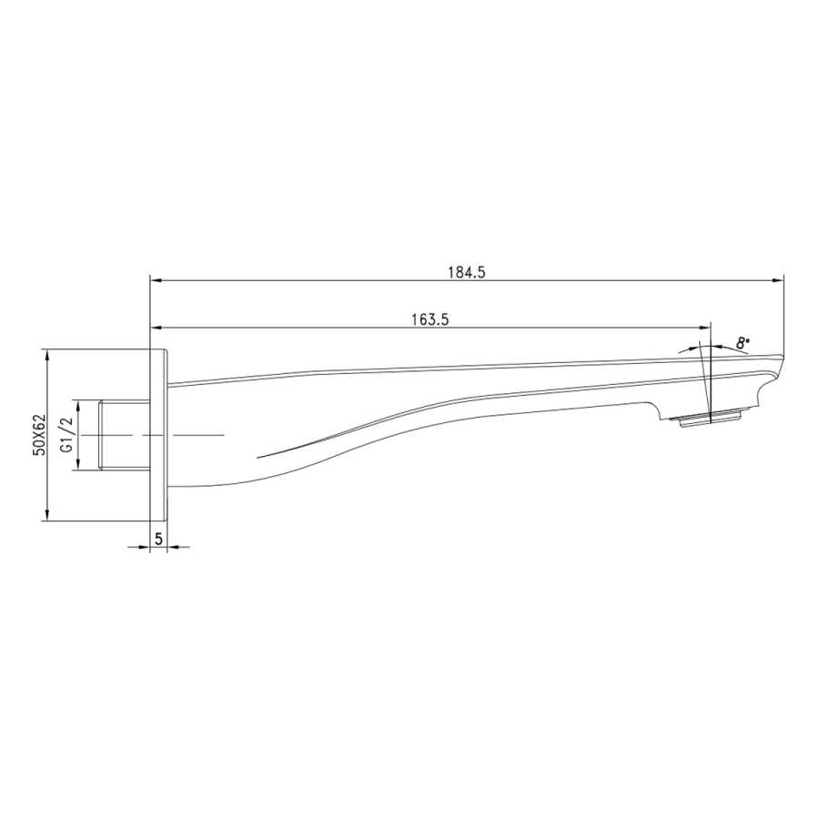 Lemark излив для ванны встраиваемый LM5981CW