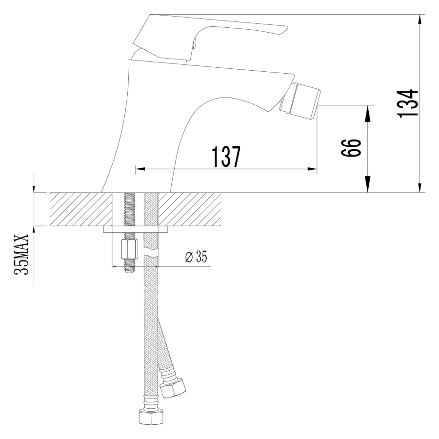 Lemark Unit смеситель для биде LM4508C